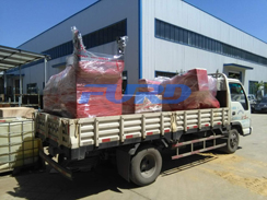 福瑞得機(jī)械手扶雙輪壓路機(jī)，座駕壓路機(jī)正式裝車發(fā)往客戶所在地